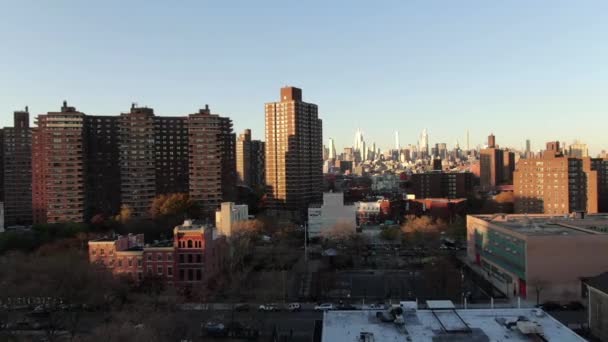 Flygplan Från Lower East Side Manhattan Nyc — Stockvideo