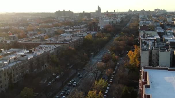 Luchtfoto Van Crown Heights Brooklyn — Stockvideo