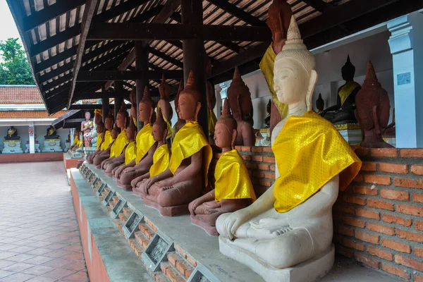 Dentro Wat Mahathat Templo Velho Lugar Culto Está Província Ratchaburi — Fotografia de Stock