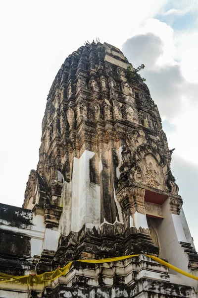 Dentro Wat Mahathat Templo Velho Lugar Culto Está Província Ratchaburi — Fotografia de Stock