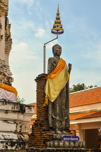 Wat Mahathat Является Старым Храмом Место Поклонения Находится Провинции Ратчабури — стоковое фото