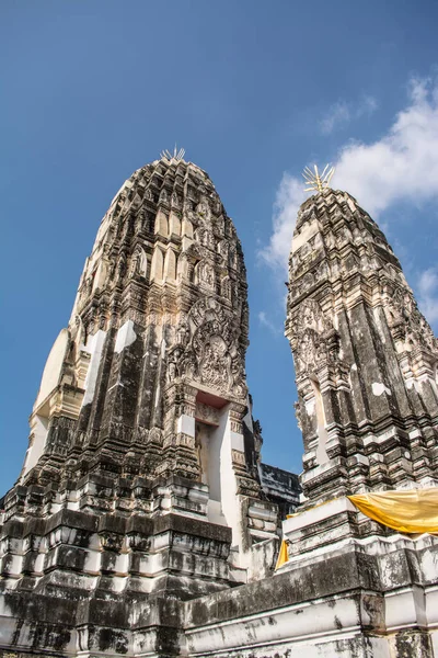 Dentro Wat Mahathat Templo Velho Lugar Culto Está Província Ratchaburi — Fotografia de Stock