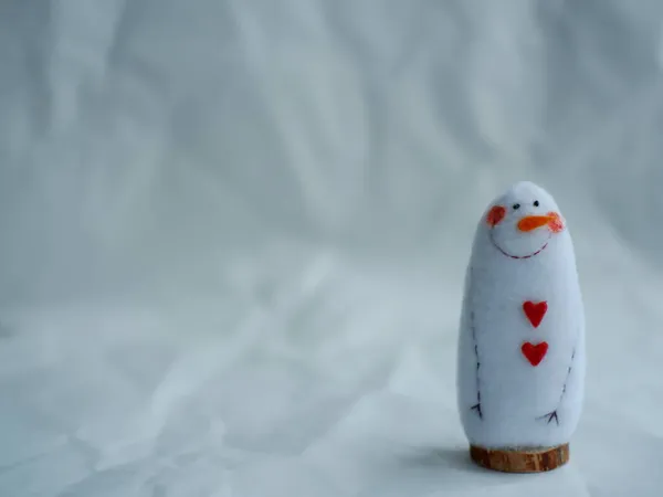 Snowman White Background — Stock Photo, Image