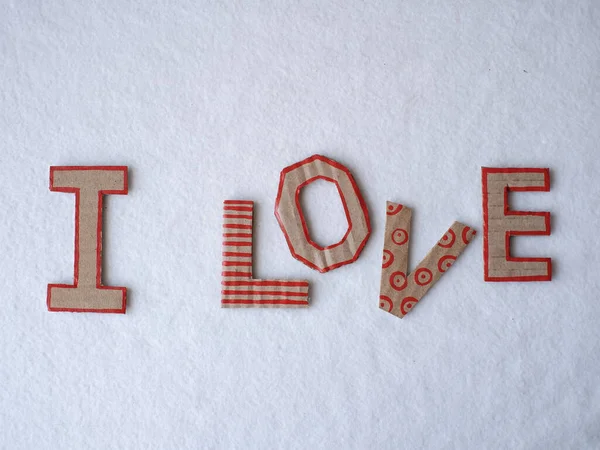 Kocham Cię Słowa Miłości — Zdjęcie stockowe