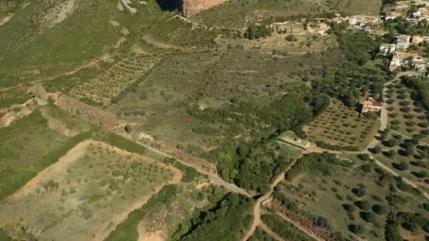 Montanhas Mallos de Riglos, em Huesca, Espanha. Imagens de drones. — Vídeo de Stock