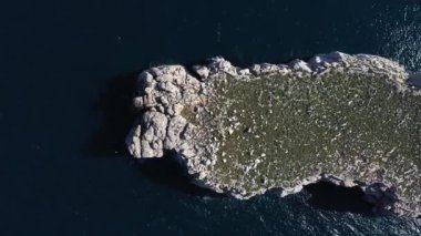 Illa Murada, north of Ibiza, in the town of Portinatx. Video recorded with drone.