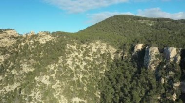 Santa Ines, İbiza 'daki Puertas del Cielo bölgesinin hava görüntüleri..