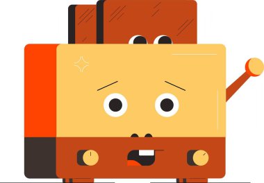 Ağaçlı ev, vektör çizimi