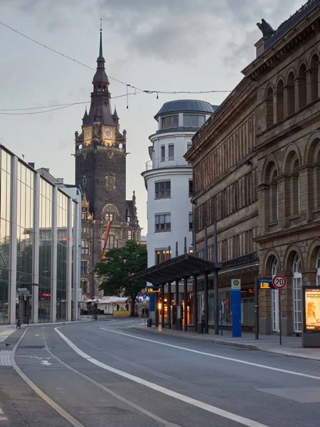Wuppertal Duitsland Augustus 2021 Een Lege Straat Met Uitzicht Het — Stockfoto