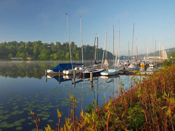 Μια Υπέροχη Ανατολή Πάνω Από Λίμνη Baldeneysee Στην Πόλη Του — Φωτογραφία Αρχείου