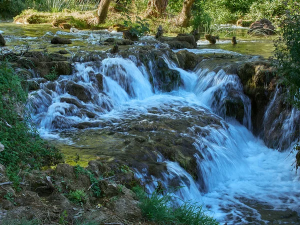 Vista Las Cascadas Cascadas Skradinski Buk Sobre Río Krka Parque — Foto de Stock