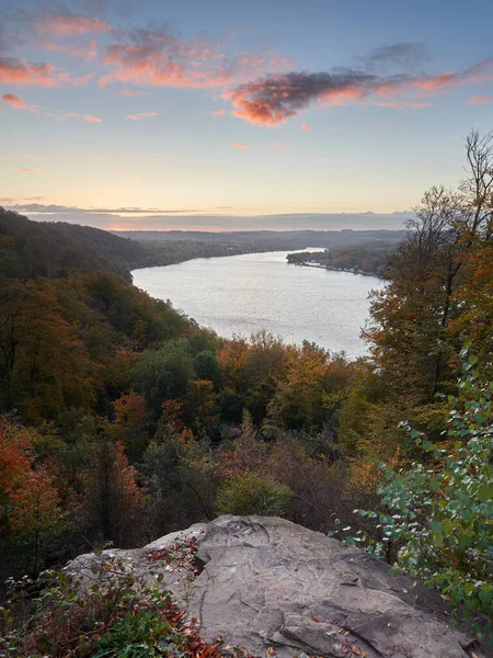 Essen Alemania Vista Del Lago Baldeneysee Antes Del Amanecer Hermoso —  Fotos de Stock