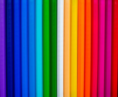 çok renkli kalemlerden parlak gökkuşağı arkaplanı