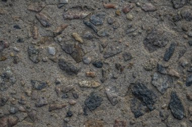 Küçük çakıl taşlı gri taş duvar, arka plan, doku