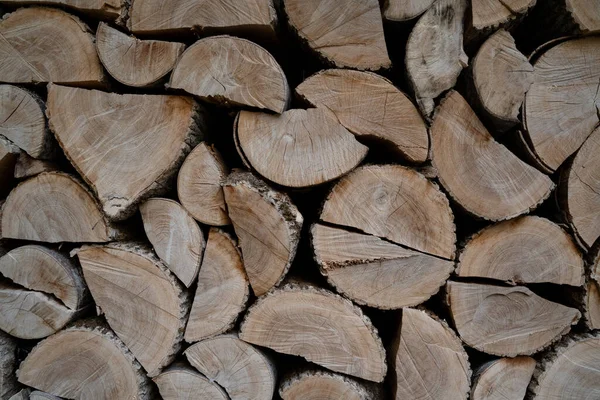 Background Split Stacked Firewood — Stock Photo, Image