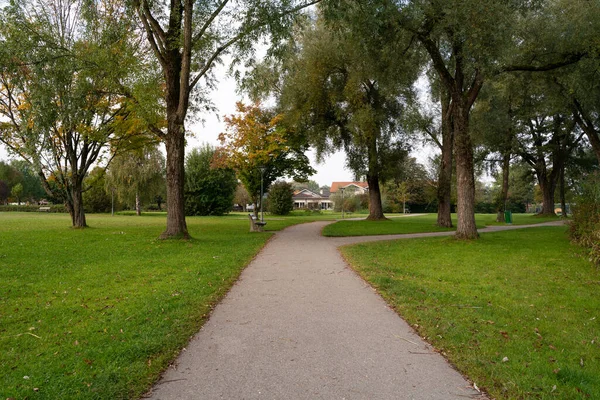Pathway Autumn Morning Park — Foto de Stock