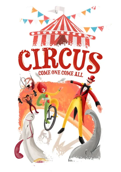 Illustration Vectorielle Cirque Carnaval — Image vectorielle