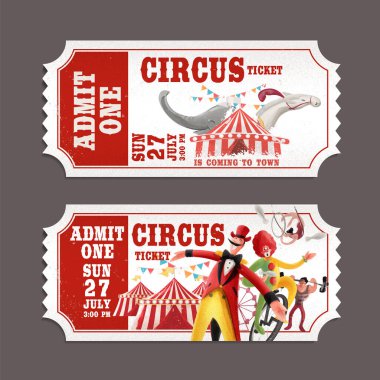 Karnaval sirkinin vektör çizimi 