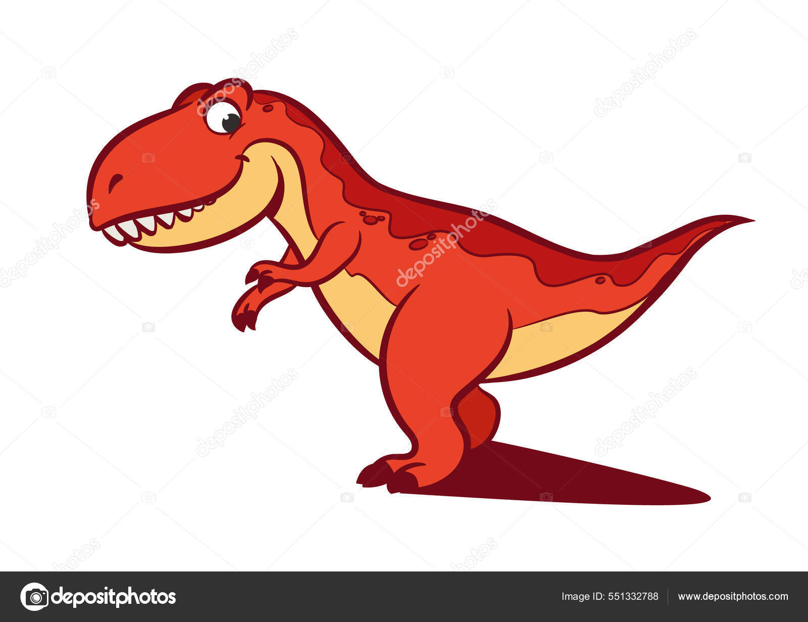 Desenhos Animados Bonitos Do Dinossauro Ilustração do Vetor
