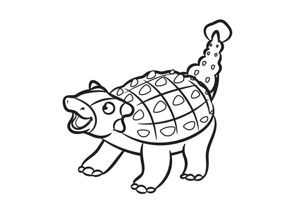 Żółw Kreskówka Białym Tle Ilustracja Wektorowa — Wektor stockowy