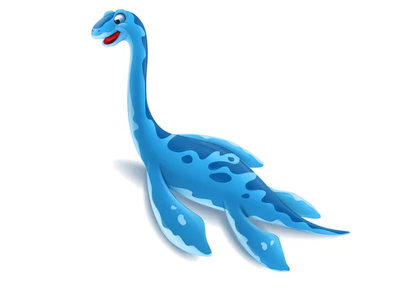 Graziosa Illustrazione Vettoriale Dinosauro — Vettoriale Stock