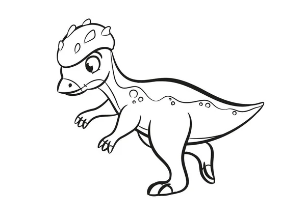 Desenho Animado Pachycephalosaurus Ilustração Para Banner — Vetor de Stock