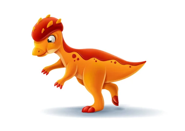 Мультфильм Pachycephalosaurus Иллюстрация Баннера — стоковый вектор