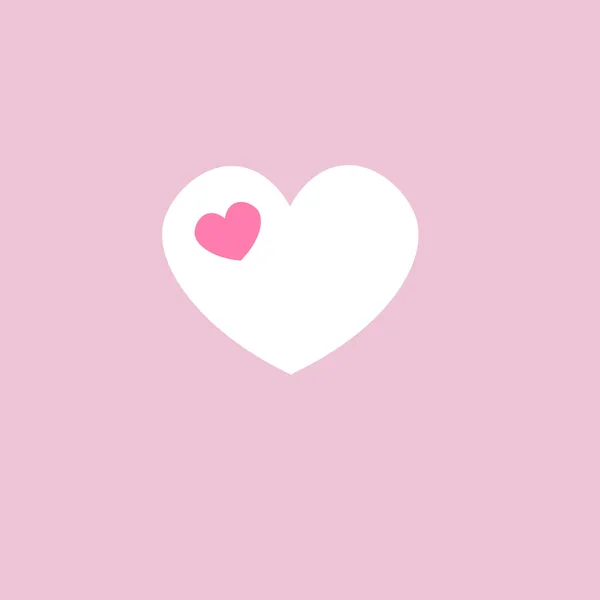 Valentines Day background pink hearts white heart — Stock Vector