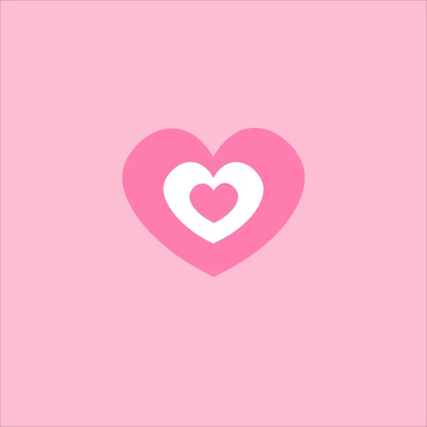 Valentines Day background pink hearts white heart — Stock Vector