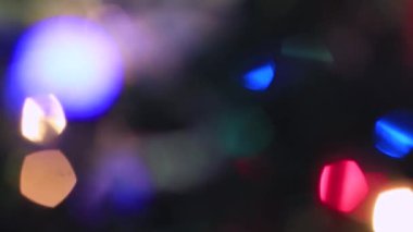 Noel renkli ışıklar hareket eder ve odak dışı titreşir. 