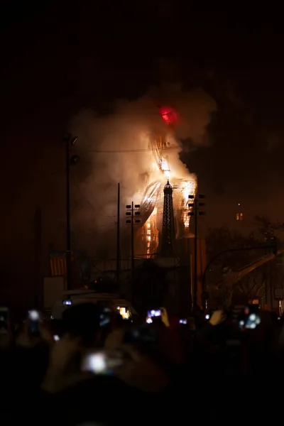 Gran Estatua Llamas Las Fallas Valencia España — Foto de Stock