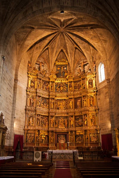 Massive Golden Altar Antique Church Spain Rioja — Stock Photo, Image