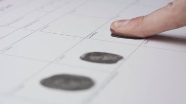 Makro parmak izi kayıt formu doldurma parmak izi formları.