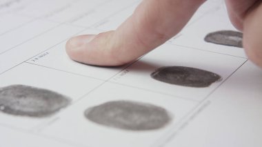 Makro parmak izi kayıt formu doldurma parmak izi formları.