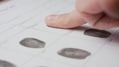 Makro parmak izi kayıt formu doldurma parmak izi formları.