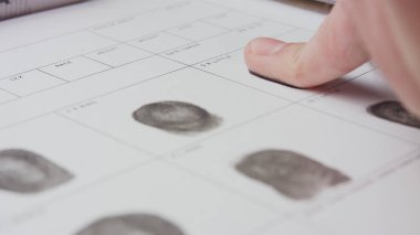 Makro parmak izi kayıt formu doldurma parmak izi formları.