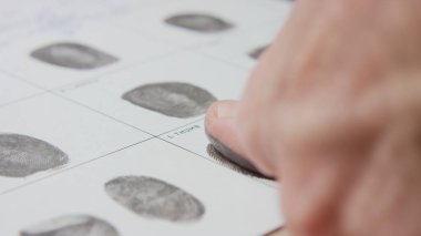 Makro parmak izi kayıt formu doldurma parmak izi formları.