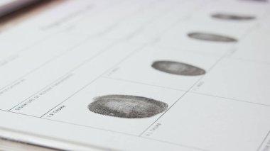 Makro parmak izi kayıt formu doldurma parmak izi formları.