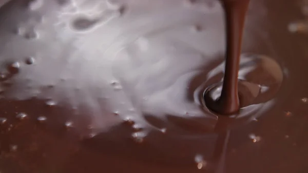 Goutte Chocolat Goutte Chocolat Liquide Pâtisserie Cuillère Chocolat — Photo