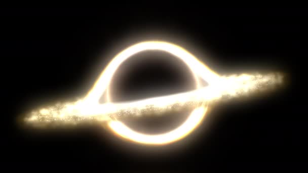 Buco Nero Singolarità Evento Orizzonte Spazio Wormhole Spazio Stellare Interstellare — Video Stock