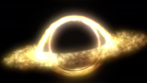 Buraco Negro Singularidade Evento Horizonte Espaço Wormhole Espaço Estelar Interestelar — Vídeo de Stock