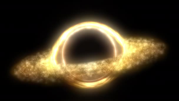Schwarzes Loch Singularität Ereignishorizont Raum Wurmloch Raum Stellare Interstellare — Stockvideo