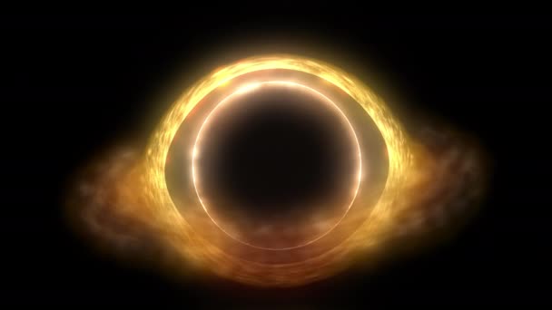 Fekete Lyuk Szingularitás Esemény Horizont Tér Féreglyuk Tér Csillagközi Csillagközi — Stock videók