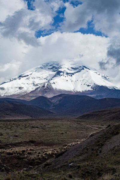 Landscape Chimborazo Ecuador Andes Andean Mountains Snow Peak — Stock Photo, Image