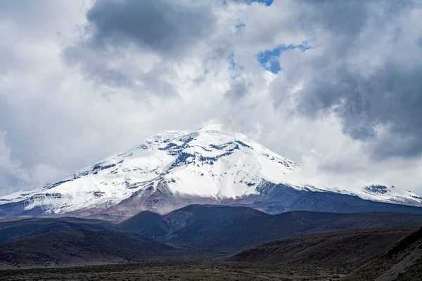 Landscape Chimborazo Ecuador Andes Andean Mountains Snow Peak — Stock Photo, Image