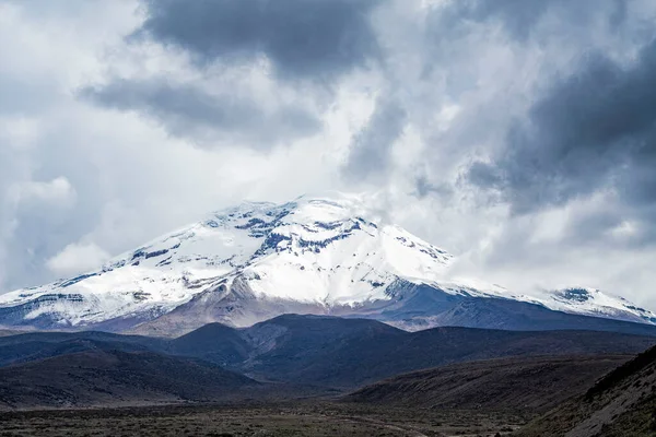 Krajobraz Chimborazo Ekwador Andes Andyjskie Góry Szczyt Śniegu — Zdjęcie stockowe