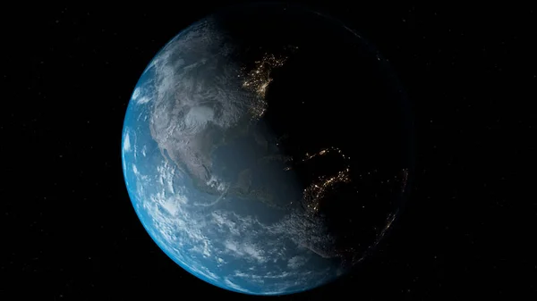 Planeta Pământ Spațiu Aproape Fundal Înstelat Stele Solare Cosmice Lumea — Fotografie, imagine de stoc