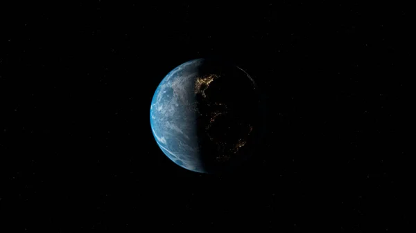 Планета Земля Космосе Закрыть Звездный Фон Космические Солнечные Звезды Мир — стоковое фото