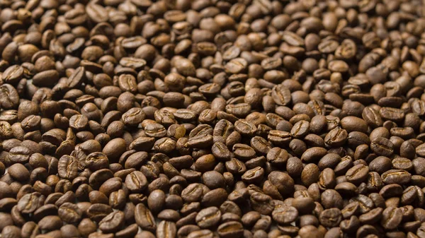 Zavřít Makro Kávová Zrna Detailní Pražené Zrna Textury Bokeh Stock Obrázky