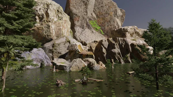 Gecenin Tepeleri ve Lotus Gölü - Ormanın Manzaraları